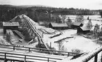 Motjärnshyttan. Masugn. Från masugnskransen mot sydost.