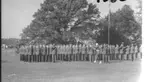 Regementets Dag 1956, A 6, Jönköping. Rocksjövallen. Parad för standaret.