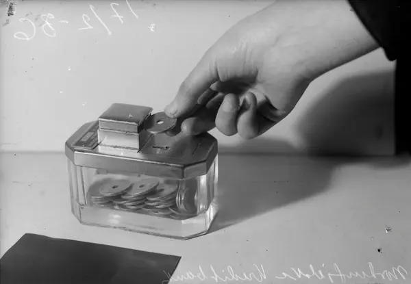 Sparebøsse fra Nordenfjeldske Kreditbank