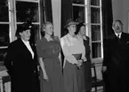 Deltagare i Jälla Lantbruksskolas 50-årsjubileum - rektor Anna Schenström, fru Lundbladh, rektor Elsa Lundell, Ingrid Osvald och landshövding Hilding Kjellman