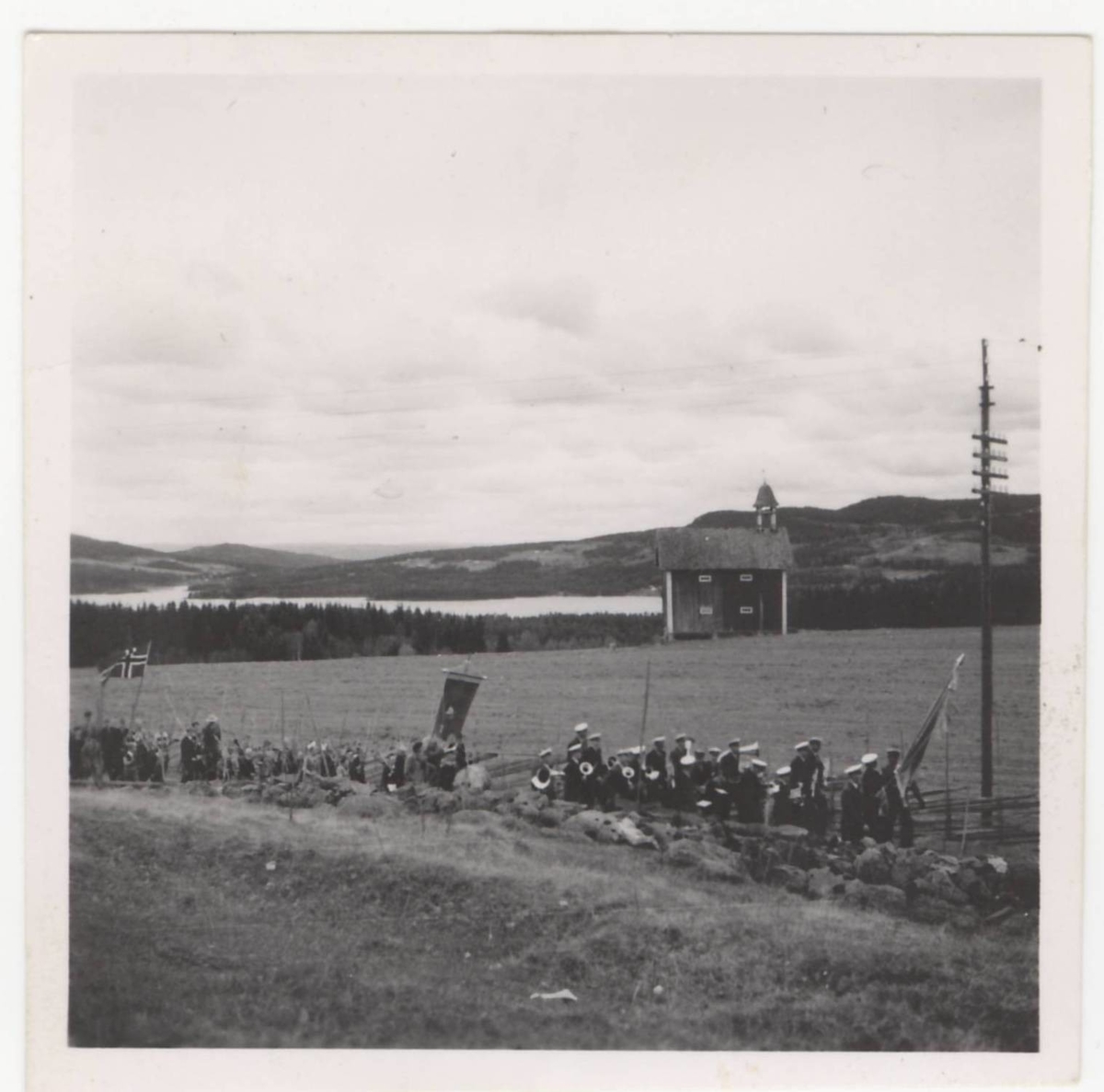 Klokketårnet på Åsen nedre fra 1990. Åsmarka, Ringsaker.