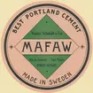 Fabriksmärke för cementpåsar. Mafaw. Walter Schmidt & Cia. Best Portland Cement.