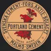 Fabriksmärke för cementpåsar. Portland Cement.