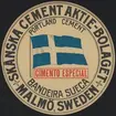 Fabriksmärke för cementpåsar. Skånska Cementaktiebolaget. Portland Cement.