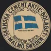 Fabriksmärke för cementpåsar. Skånska Cementaktiebolaget. Portland Cement.