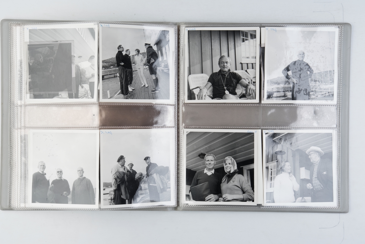 Album med fotografier av sportsseilere og miljøet omkring dem på 1970-tallet. Fotografert av Grethe Bruu.
