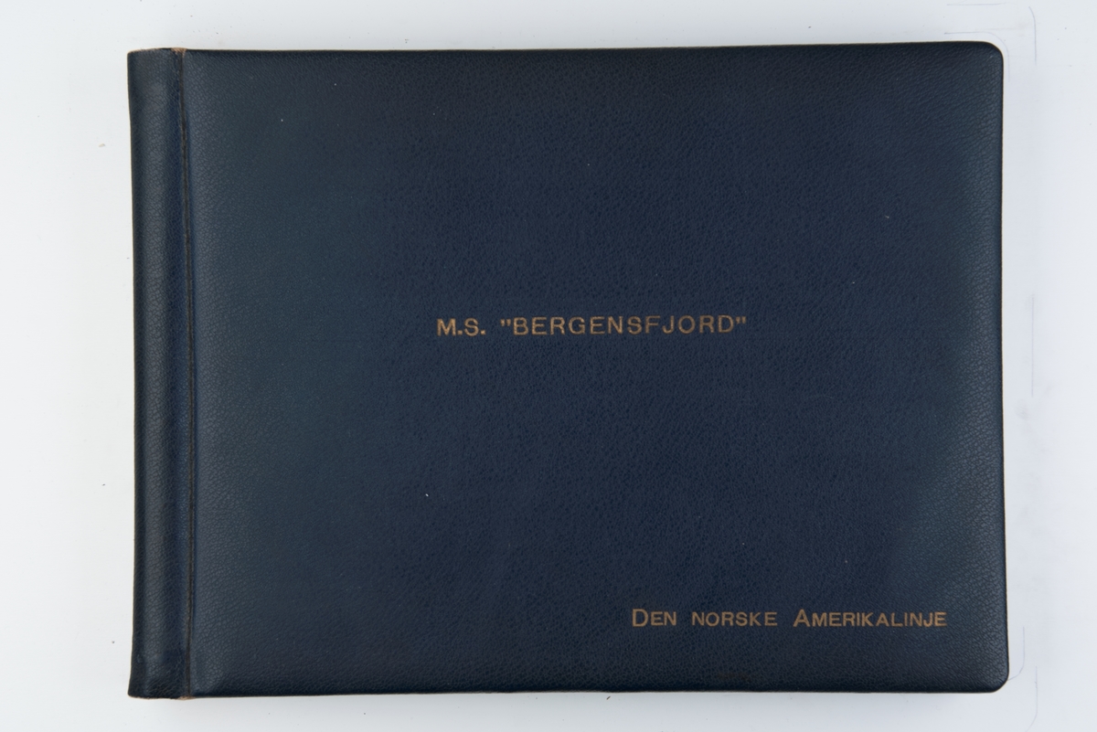 Album med fotografier av M/S 'Bergensfjord'.
