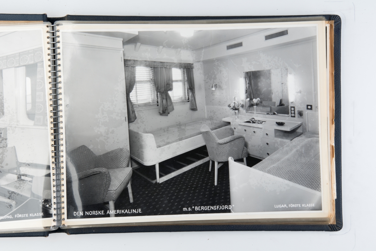 Album med fotografier av M/S 'Bergensfjord'.