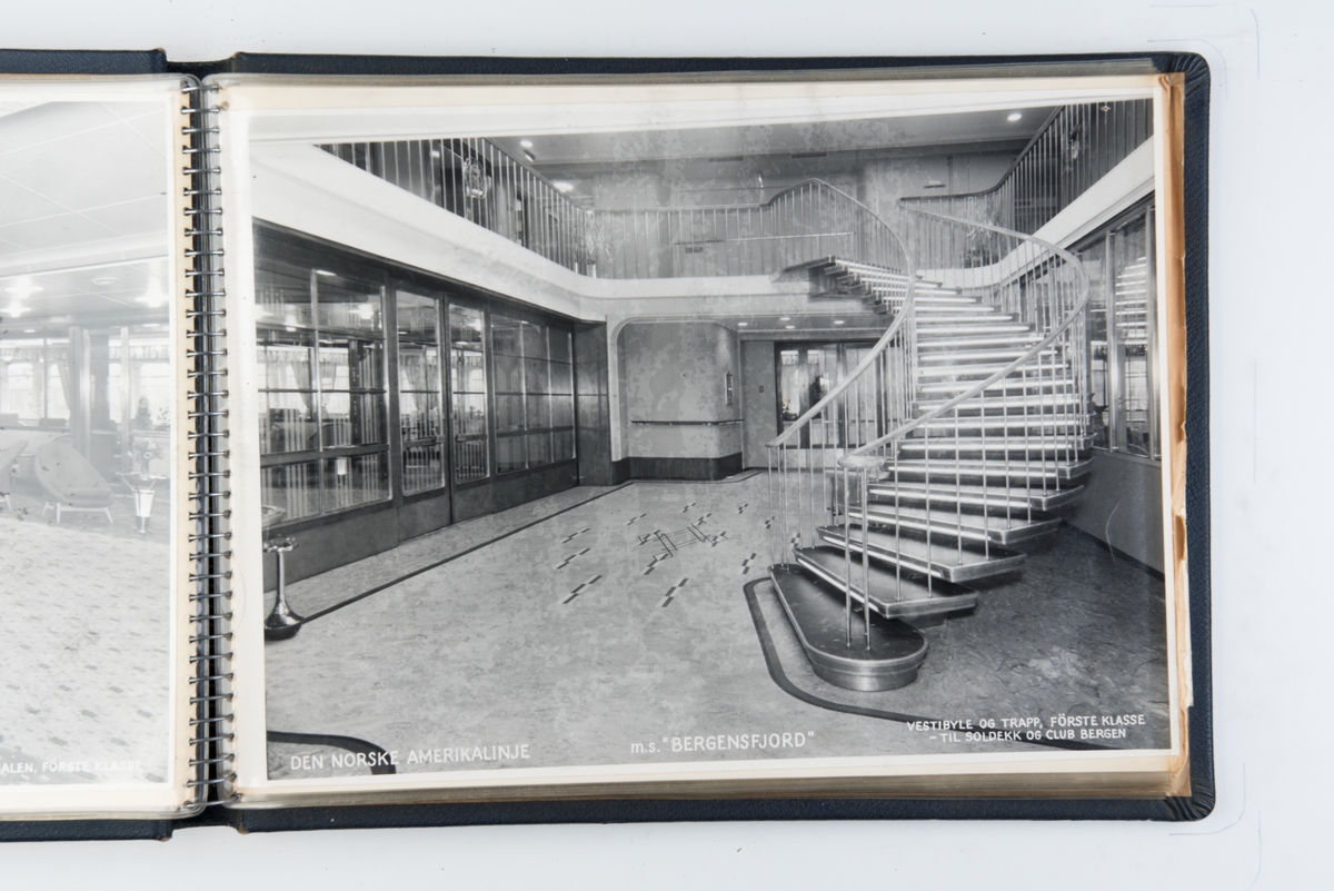 Album med fotografier av M/S 'Bergensfjord'.