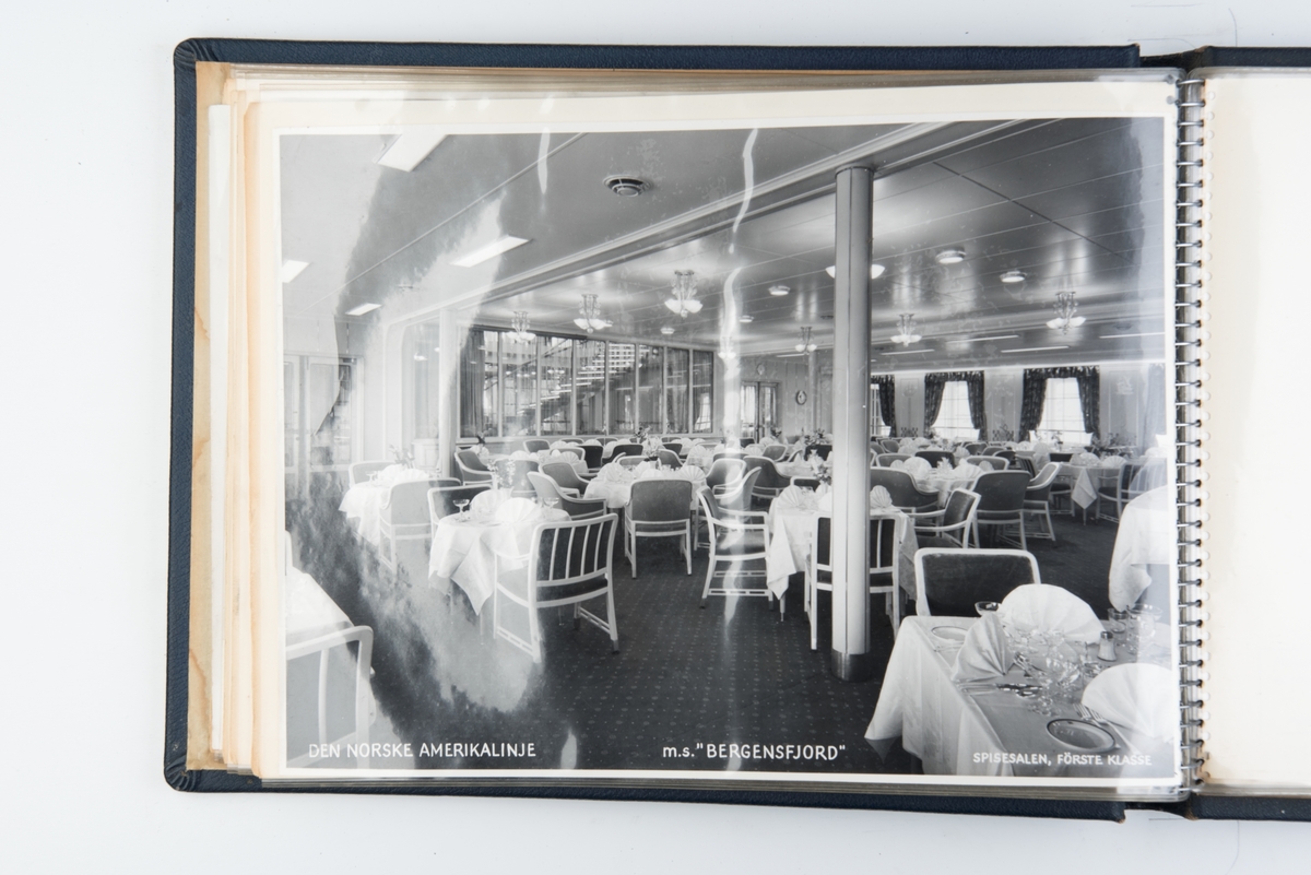 Album med fotografier av M/S 'Bergensfjord'.