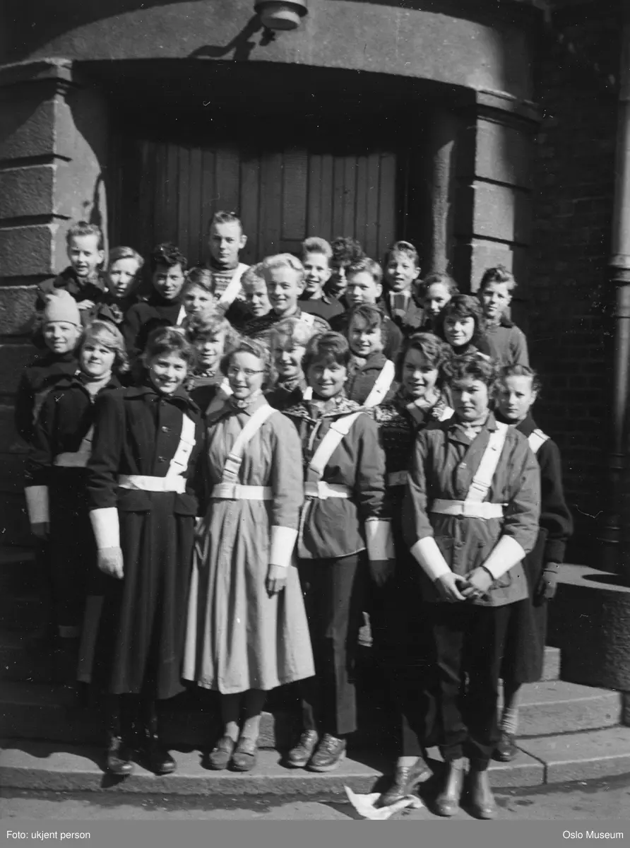 Rosenhoff skole, gruppe, elever, jenter, gutter, skolepatrulje