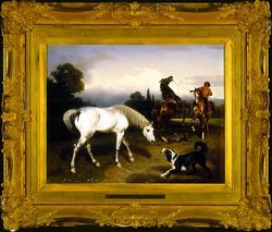 Hästar på campagnan [Målning]