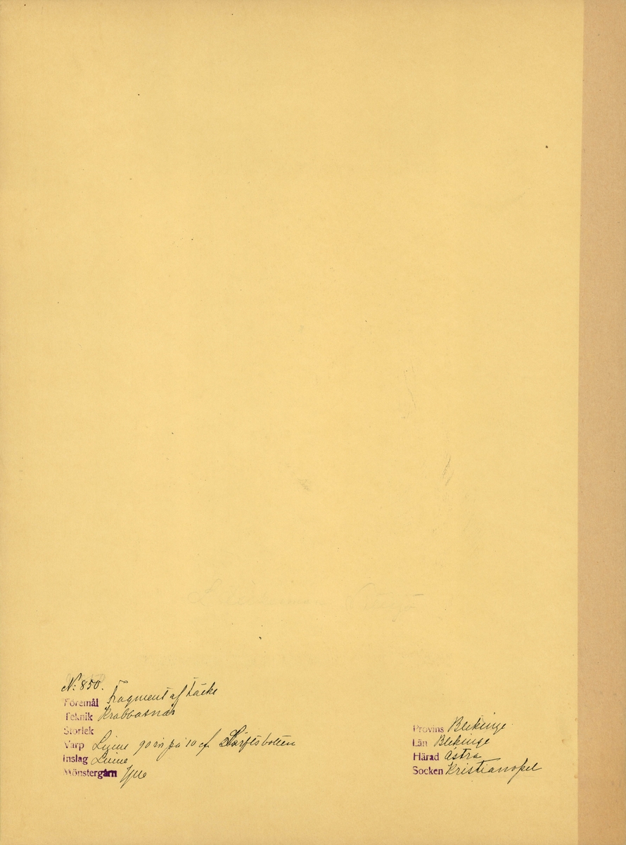Fragment af täcke