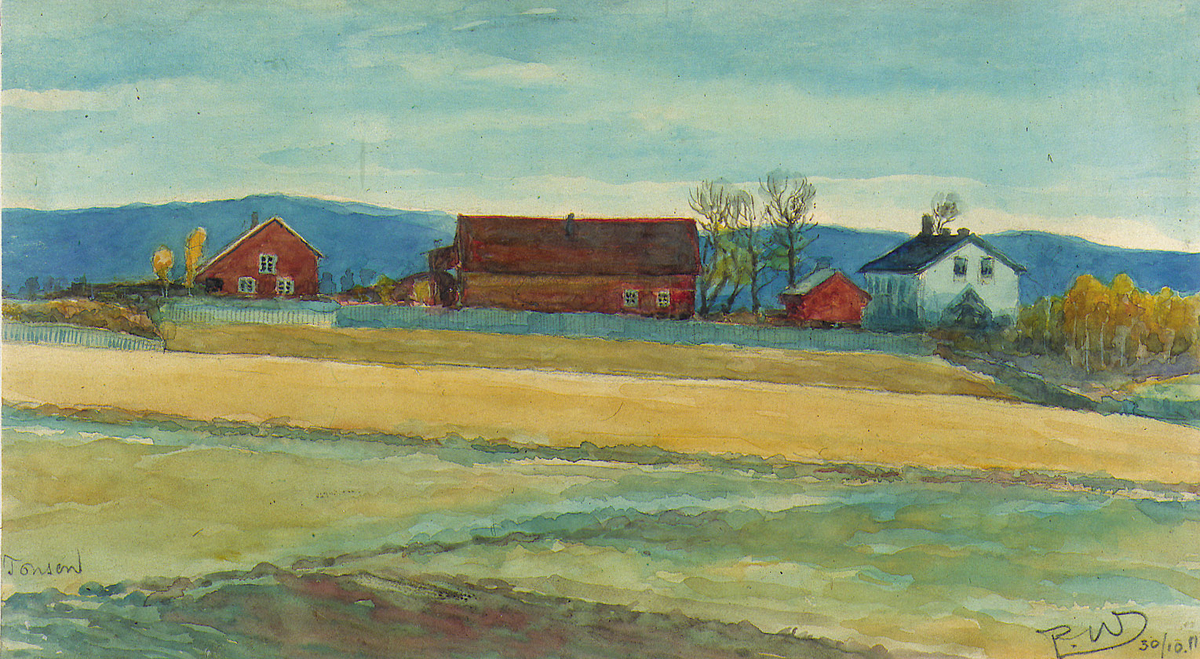 arkitektur, gård, våningshus, stabbur, låve, jorde