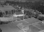 Flygfoto över Vrigstad kyrka i Sävsjö kommun. Nr K5.