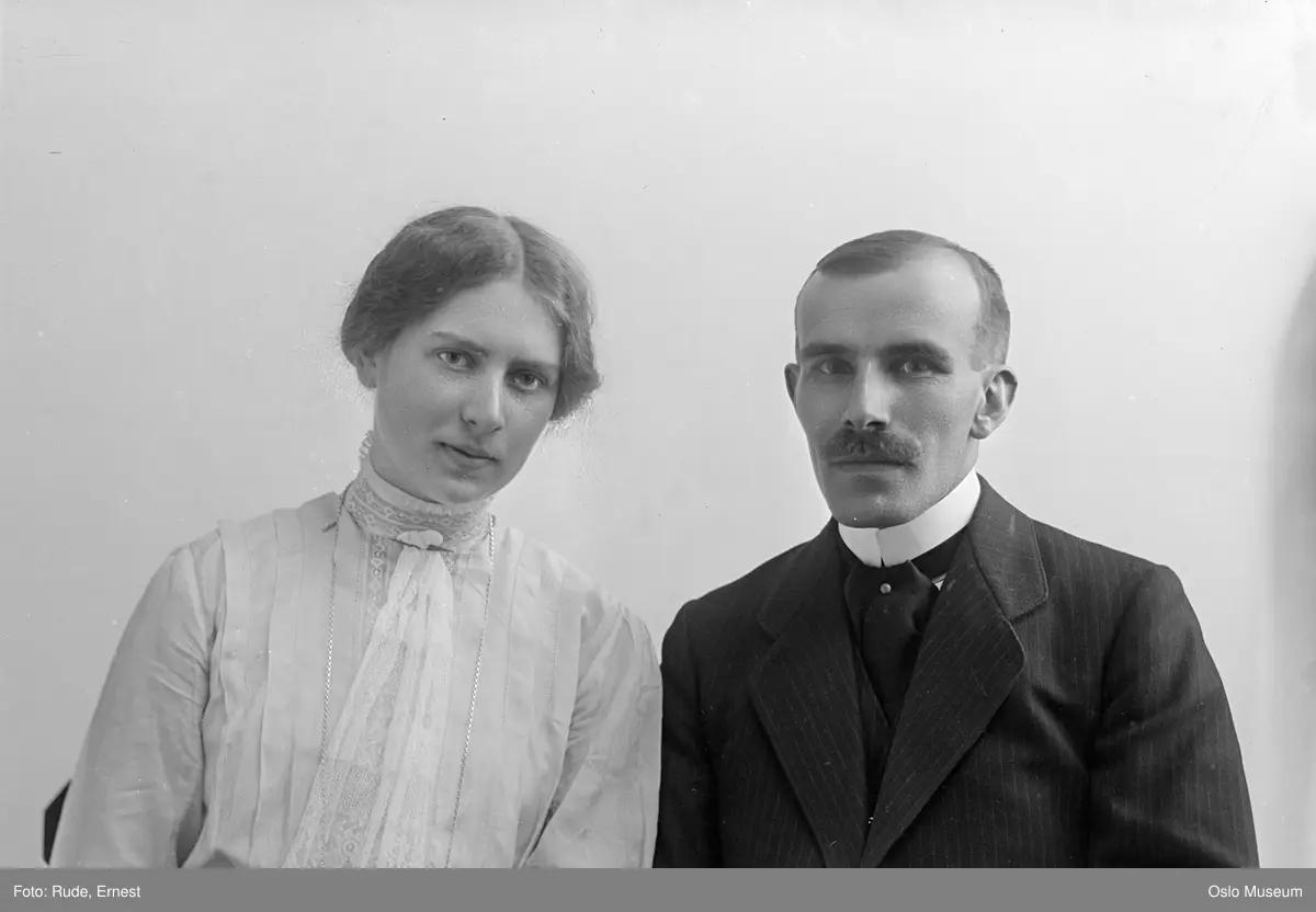 dobbeltportrett, mann, kvinne, ektepar, brystbilde