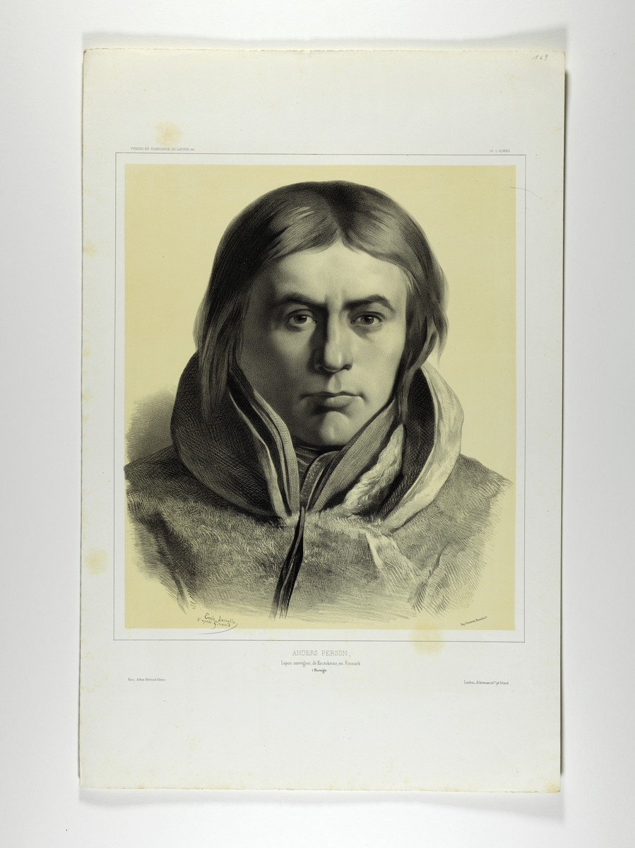 Portrett av Anders Person. Kautokeino, Finnmark 1839.