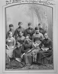 Eksamenskull ved Den nye Middelskole for Piger, 1887.