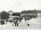 En marknadsdag på Vetlanda torg.