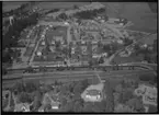 Flygfoto över Kolbäcks järnvägsstation