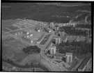 Flygfoto över stadsdel Skogsborg, Köping.