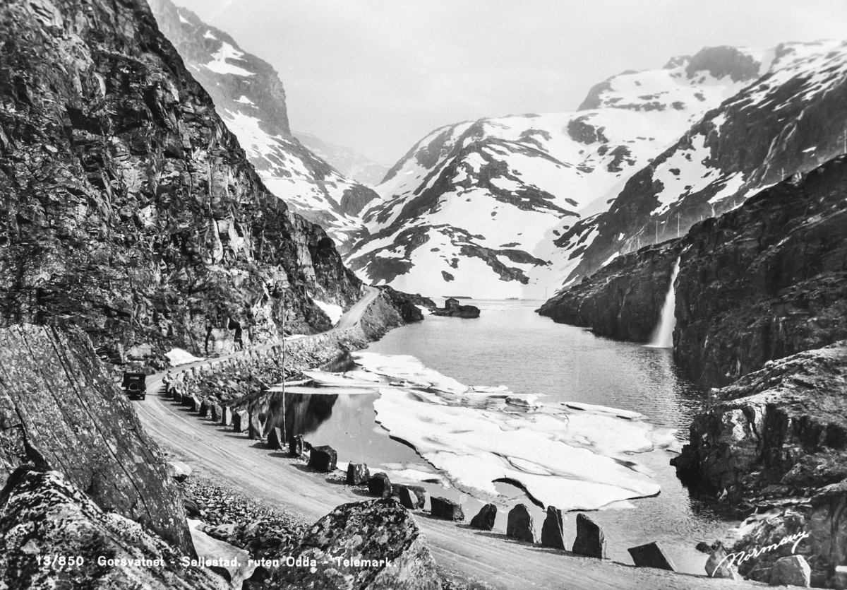 Postkort; Gorsvatnet på Seljestad, Røldalsfjellet.