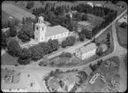 Flygfoto över Malmbäcks kyrka i nässjö kommun. Nr K 351.