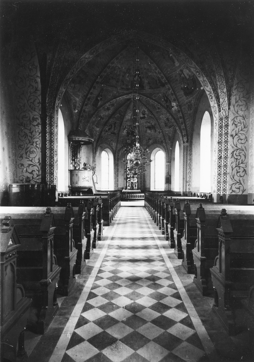 Vy mot koret, Danmarks kyrka, Uppland 1891