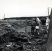 Kronprins Carl Gustaf och kung Gustaf VI Adolf deltar i utgrävningarna i Skedemosse.