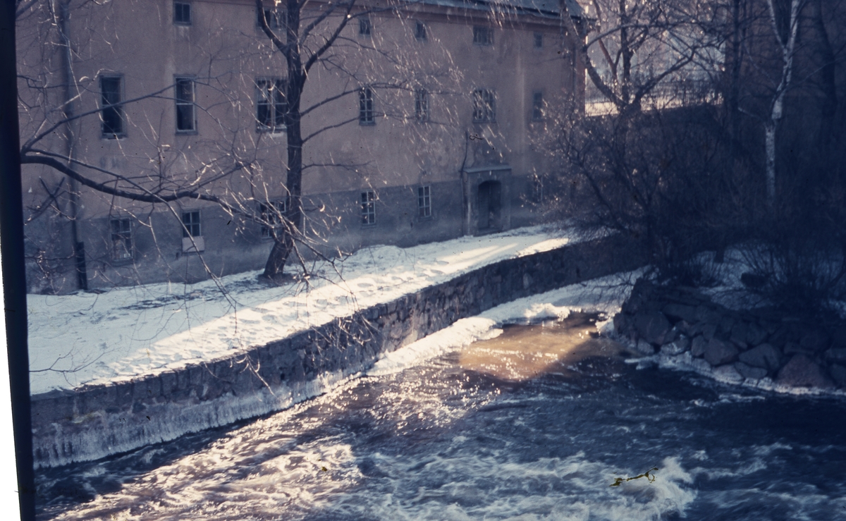 Fyrisån vid kvarteret Holmen, Uppsala 1958