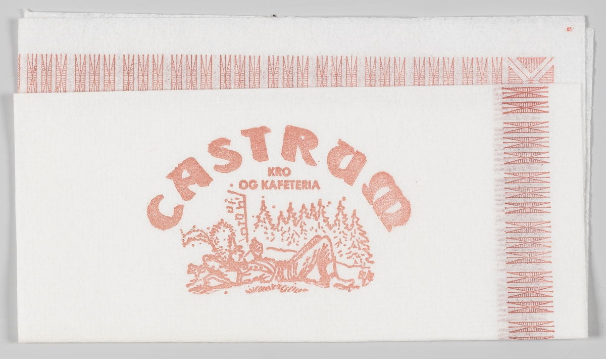 En soldat som ligger og hviler seg og en reklametekst ofr Castrum Kro og Kafeteria.

Castrum åpnet dørene i 1975 og var på den tiden det store utestedet på Hedmarken frem til 1980-tallet. Siden den gang har stedet hatt flere eiere og har vært drevet under flere navn. I dag heter stedet Castrum spiseri

Samme reklametekst på MIA.00007-004-0285.