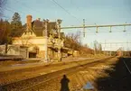 Karbennings sn.
Snytens järnvägsstation från spårsidan, 1971.