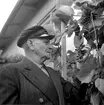 Oskar Bladh odlar vindruvor.
Oktober 1956.