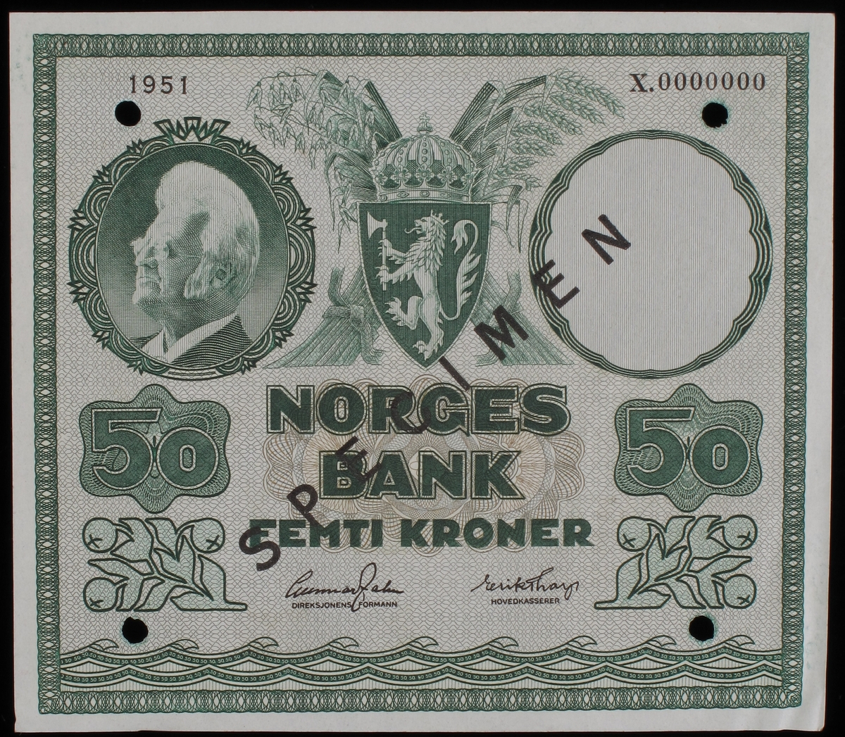Seddel i grønn trykk. 
Advers side: Portrett av Bjørnstjerne Bjørnson, et kornnek, delvis skjult av riksvåpenet. 
Revers side: Gjengivelse av maleri med innhøsting  som hovedmotiv.