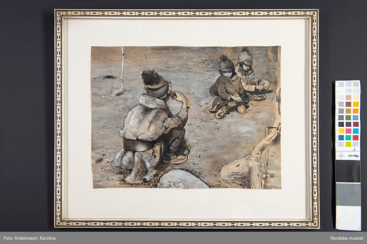 Pojkar från ett sameläger i Ripainen, Jukkasjärvi, Lappland.

/Ulla-Karin Warberg och Maria Maxén 2018.