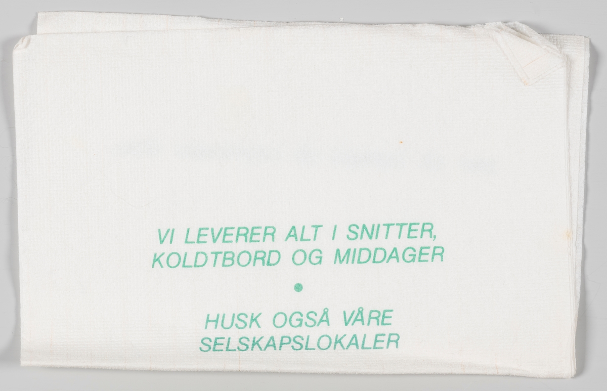 En tegning av bygningen og en reklametekst for Peiskro ved Hølen Camping i Vestby.