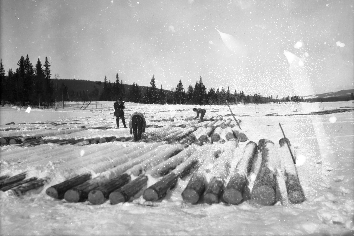 Tømmermåling.Vinter.