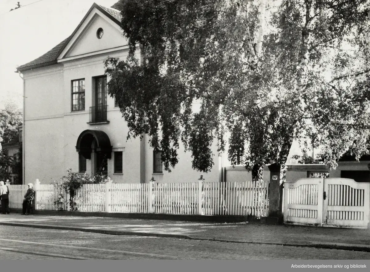 Drammensveien 96 G. Mormonernes hus. August 1955