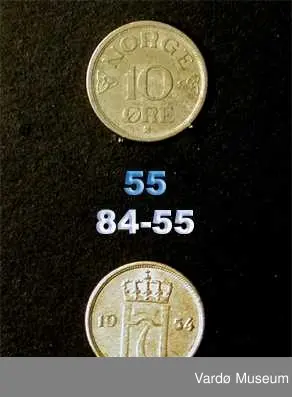 10 øre. Norsk.