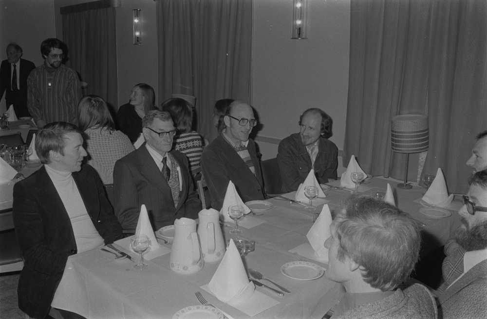 Helgeland Historielag og Historisk klubb Tromsø.
Seminar i Mosjøen 3-5.Nov.1978.
Fra middagen/åpningen.
