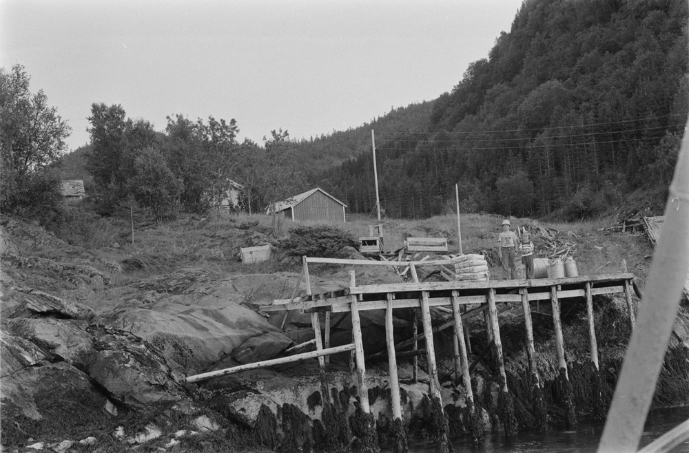 Bygderutebåten Heidar i Velfjord.
Ved kai i Groven.