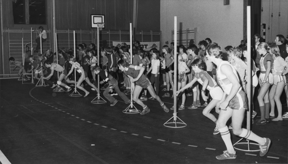 "Sparebankmesterskapet" Idrettskonkurranse Alstahaug, januar 1980.