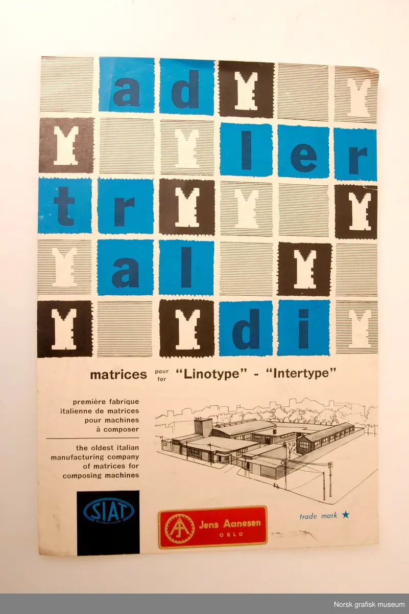 Brosjyre med skrifttyper fra SIAT.