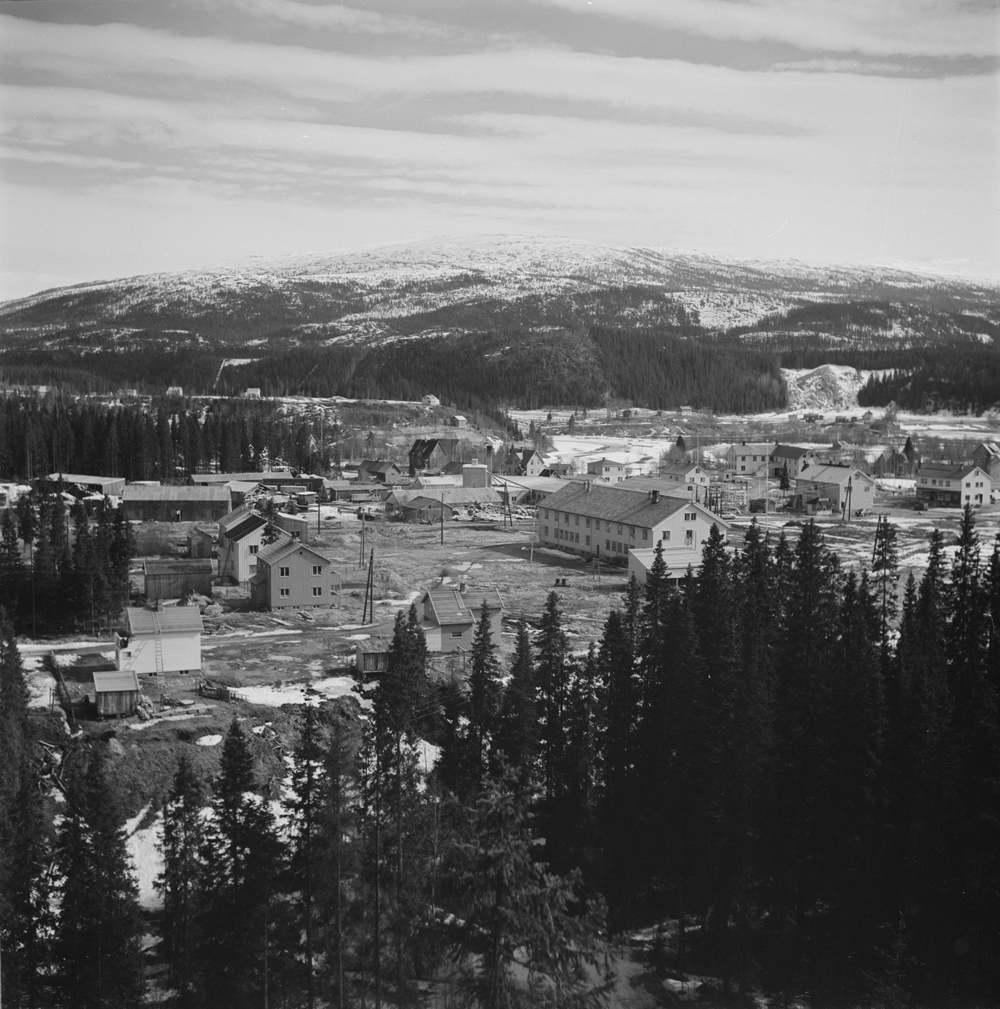 Oversiktsbilde bebyggelsen på Trofors.