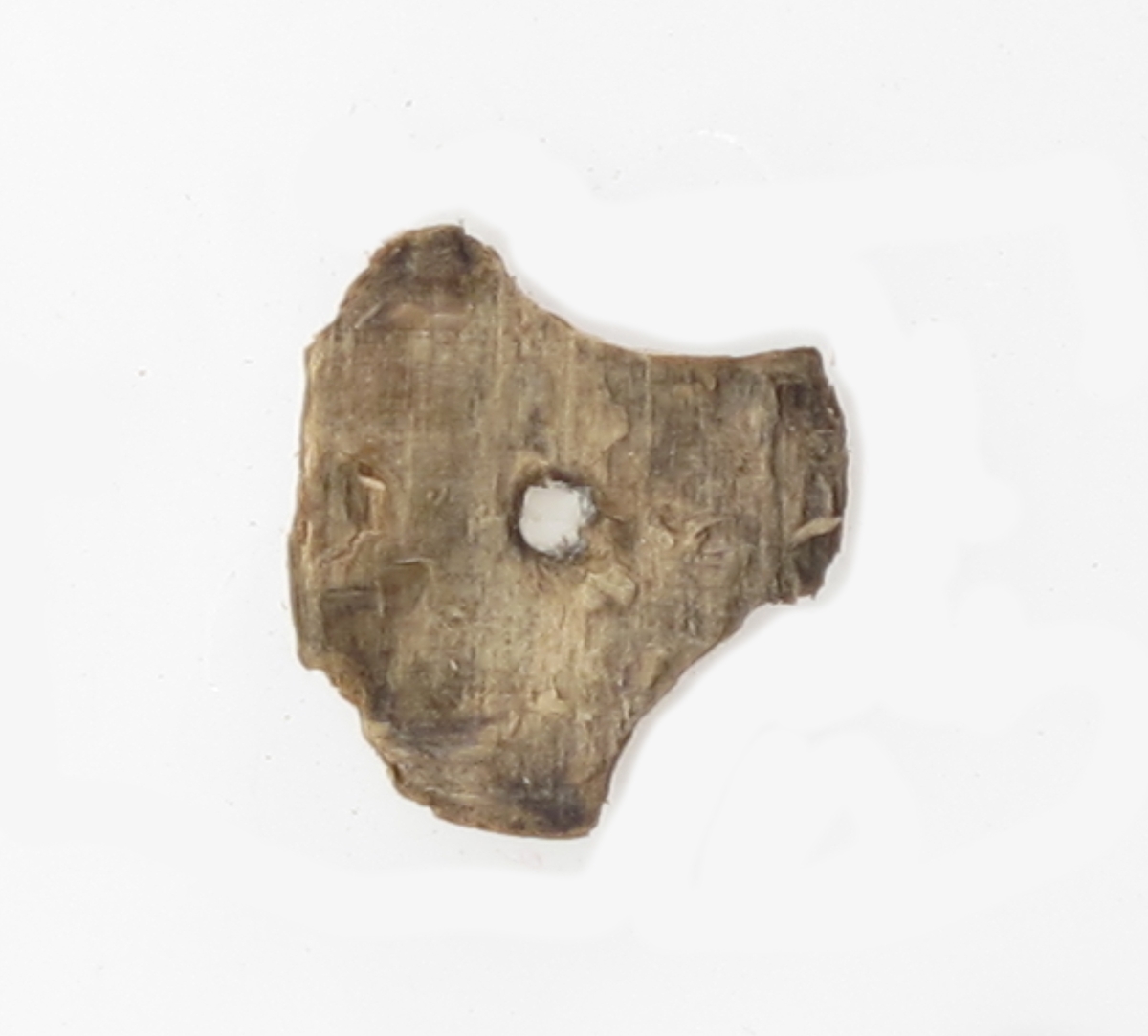 Knapper, 6 stk.  "Fredensborg." 1768.   

Tre.  

a-b). Diam. 2,3 Svakt hvelvede, med ett hull. 

e-d) Mindre, mer hvelvet, med ett hull. Diam. l. 9.  

e-f) En inntørket trerest av samme type som c d anta gelig, flat. Diam. 2. og 1,8.