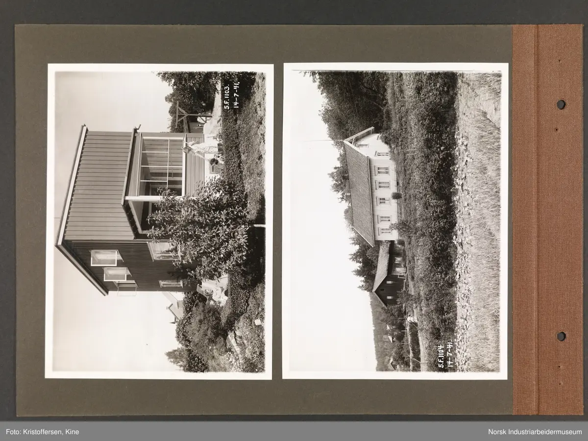 Fotoalbum med 20 sider og 37 innlimte fotografier fra Norsk Hydro på Herøya.