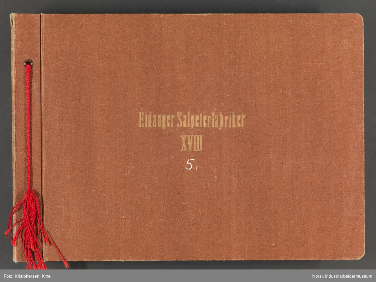 Fotoalbum med 48 sider og 46 innlimte fotografier fra Norsk Hydro på Herøya.