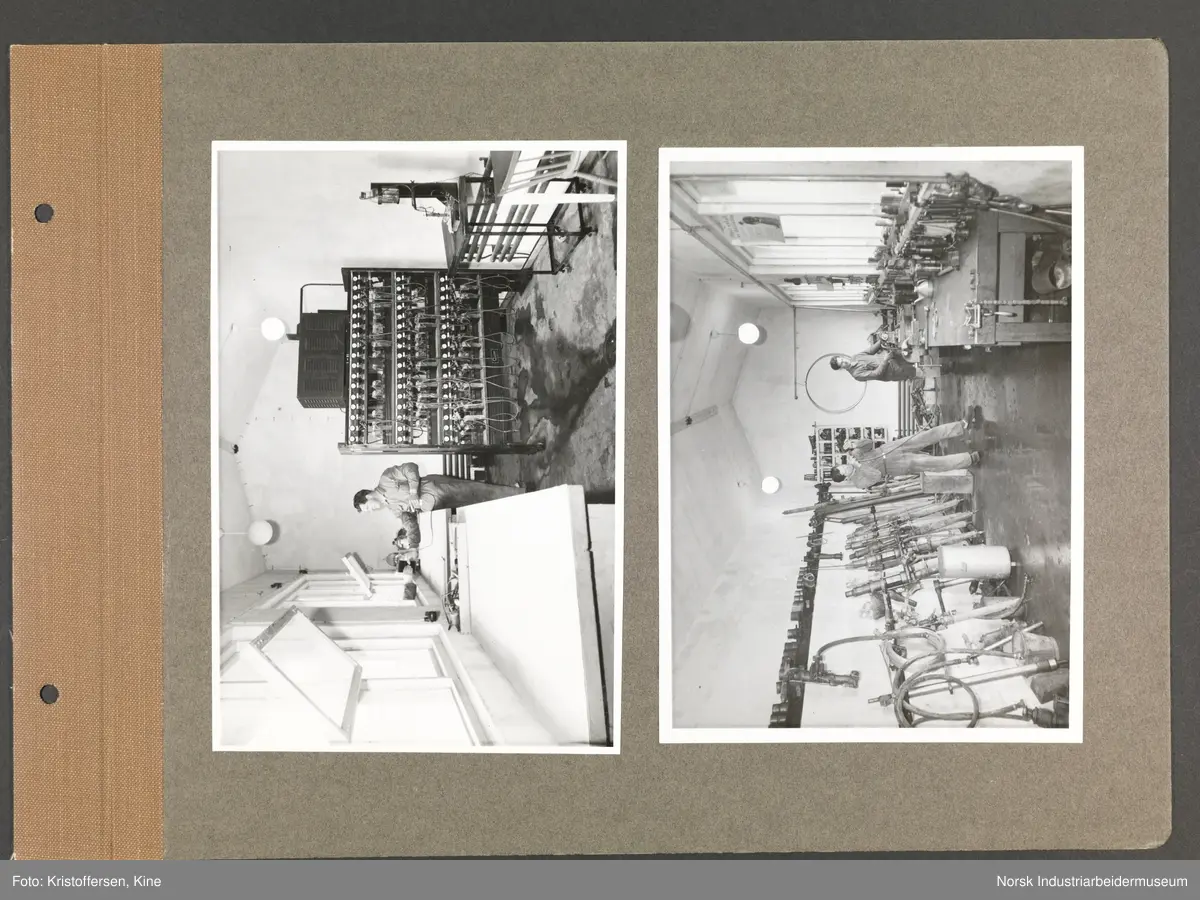 Fotoalbum med 48 sider og 69 innlimte fotografier fra Norsk Hydro på Herøya.