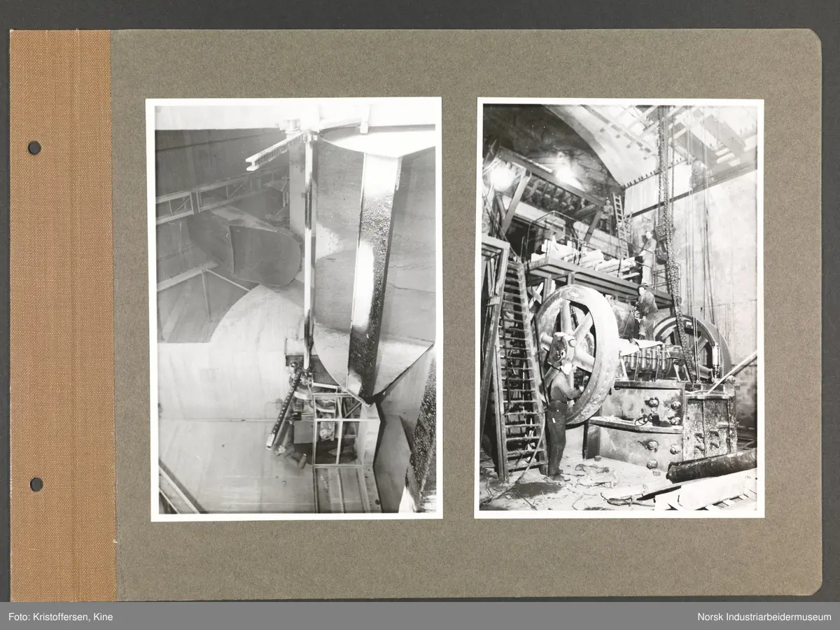 Fotoalbum med 48 sider og 69 innlimte fotografier fra Norsk Hydro på Herøya.