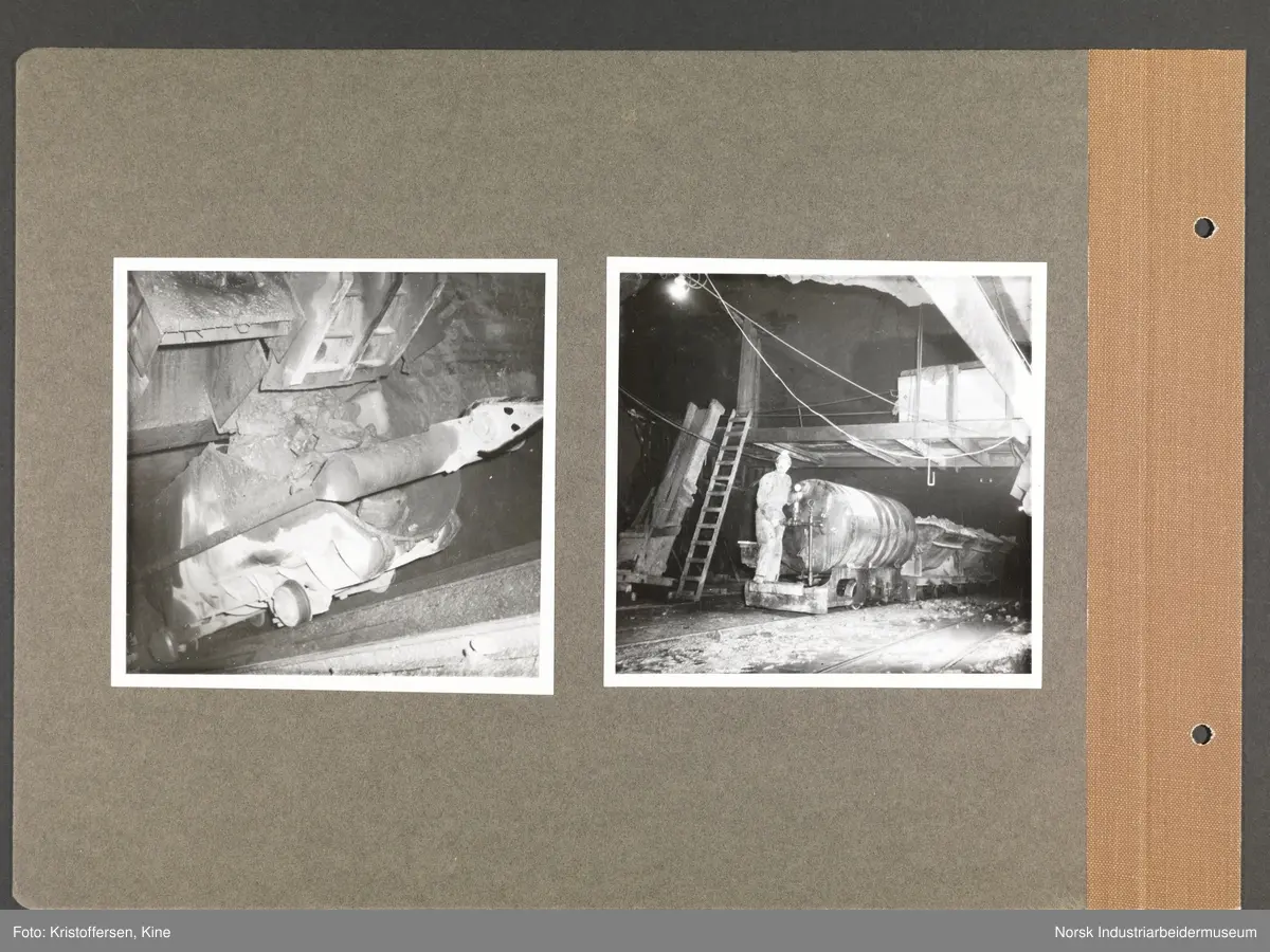 Fotoalbum med 48 sider og 69 innlimte fotografier fra Norsk Hydro på Herøya.